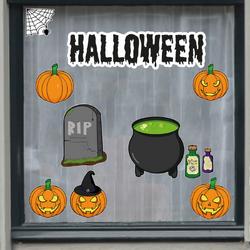 Raamsticker Halloween Herbruikbaar | 30 x 109 cm | Decoratie & Versiering | Plakkers